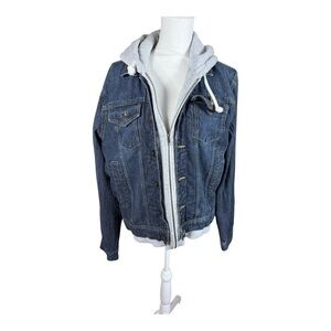 Sun + Stone Gray and White Hoodie‎